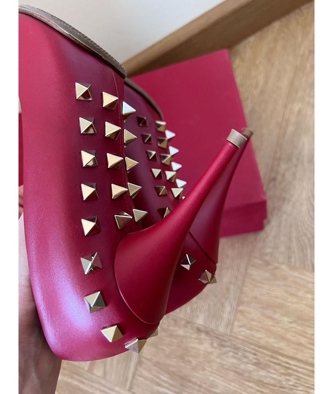 VALENTINO Красные кожаные туфли, фото 6