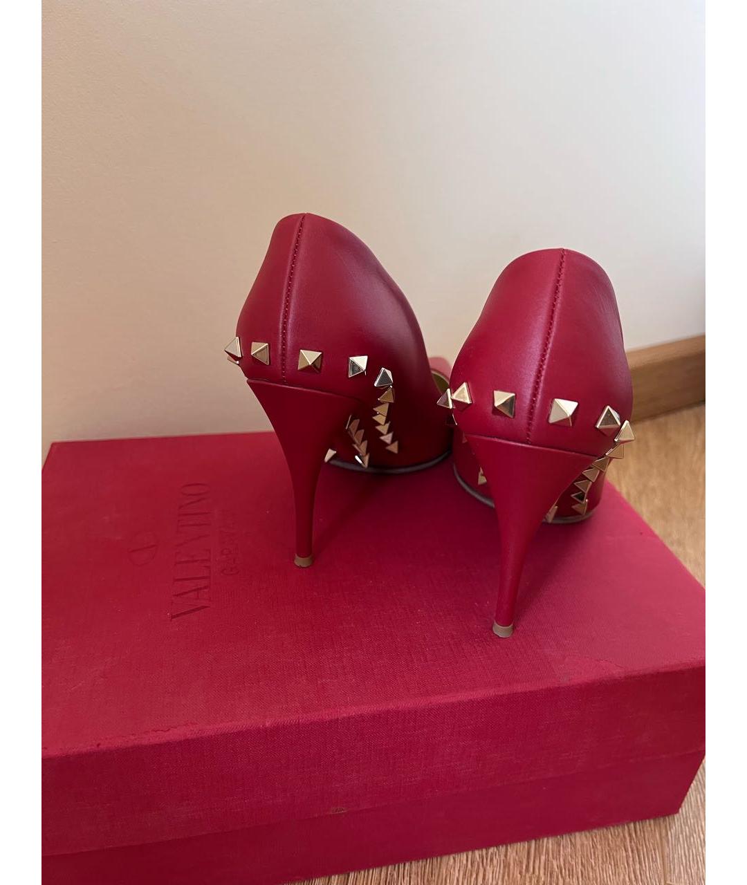 VALENTINO Красные кожаные туфли, фото 4