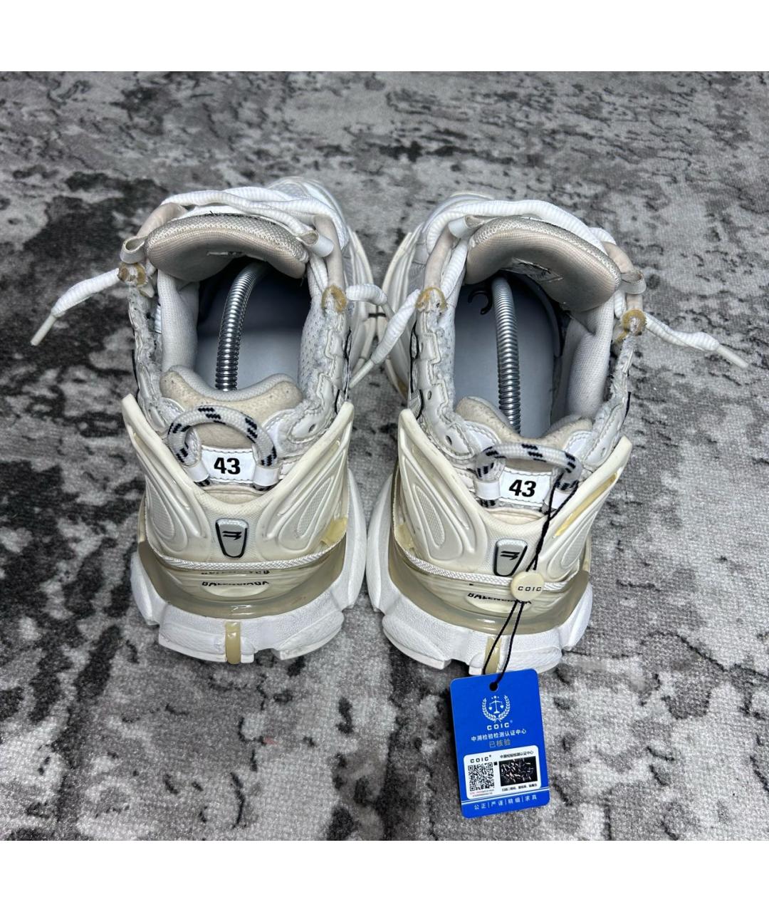 BALENCIAGA Белые низкие кроссовки / кеды, фото 3