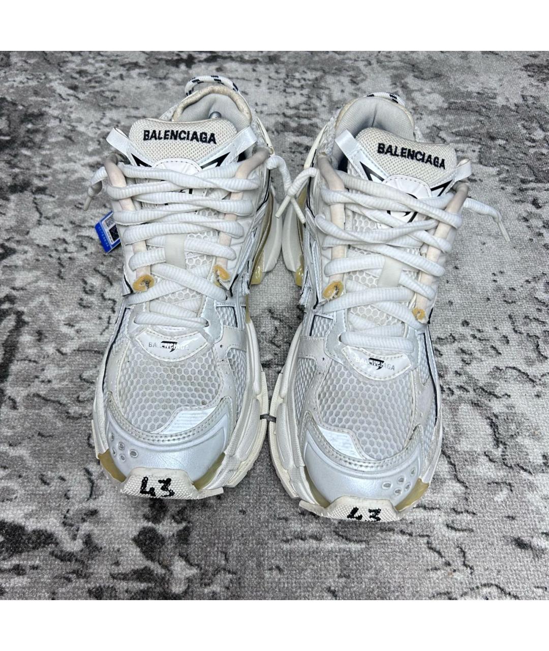 BALENCIAGA Белые низкие кроссовки / кеды, фото 2