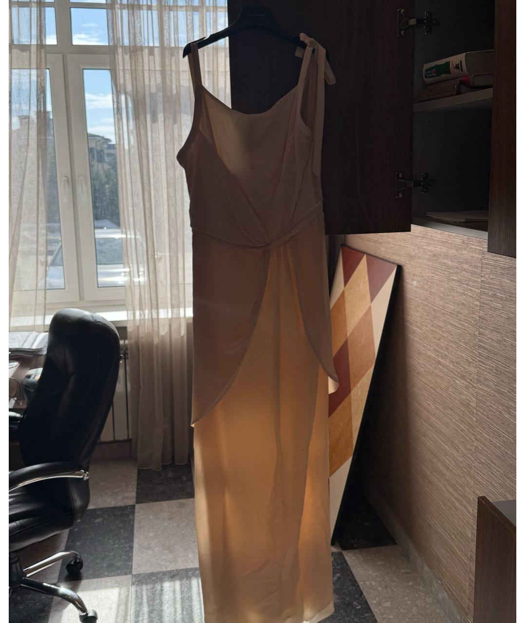 CHANEL Бежевое шелковое вечернее платье, фото 6