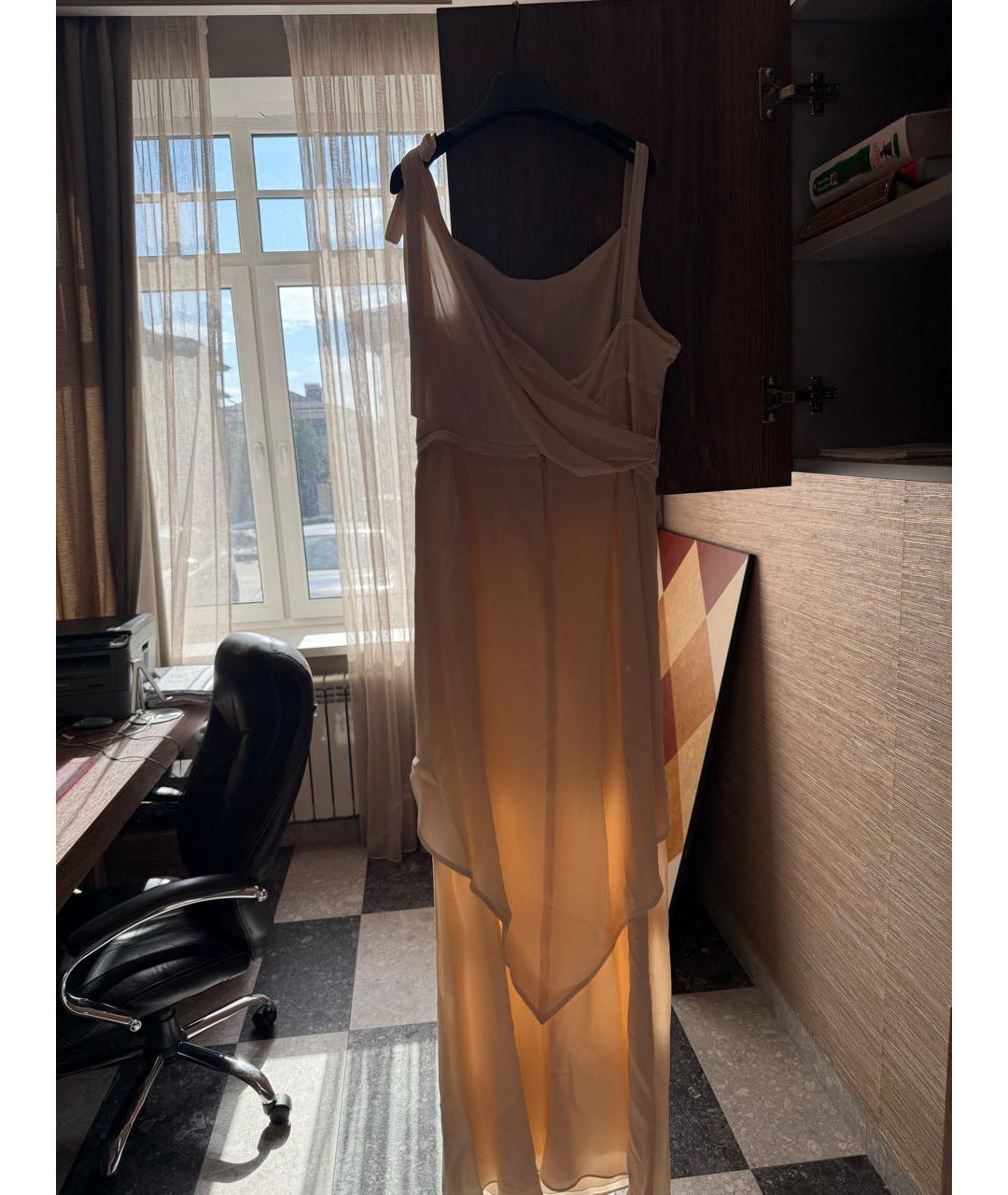 CHANEL Бежевое шелковое вечернее платье, фото 2