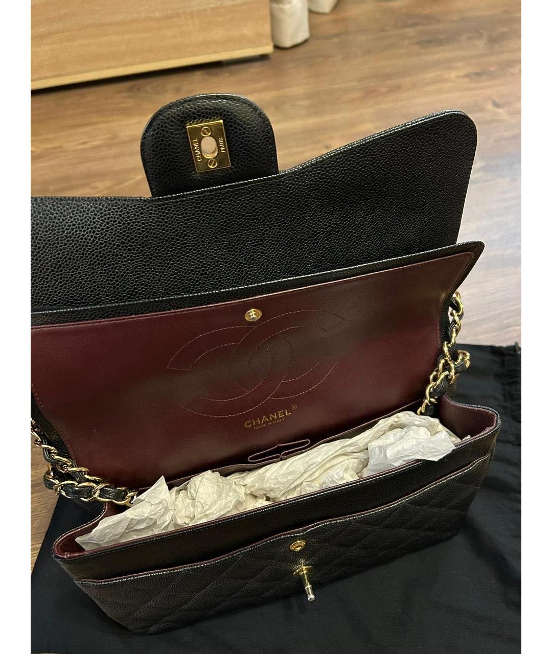 CHANEL Черная кожаная сумка через плечо, фото 4