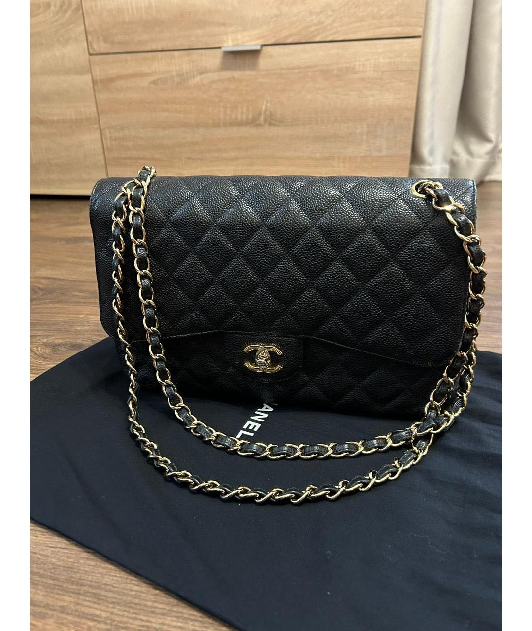 CHANEL Черная кожаная сумка через плечо, фото 3