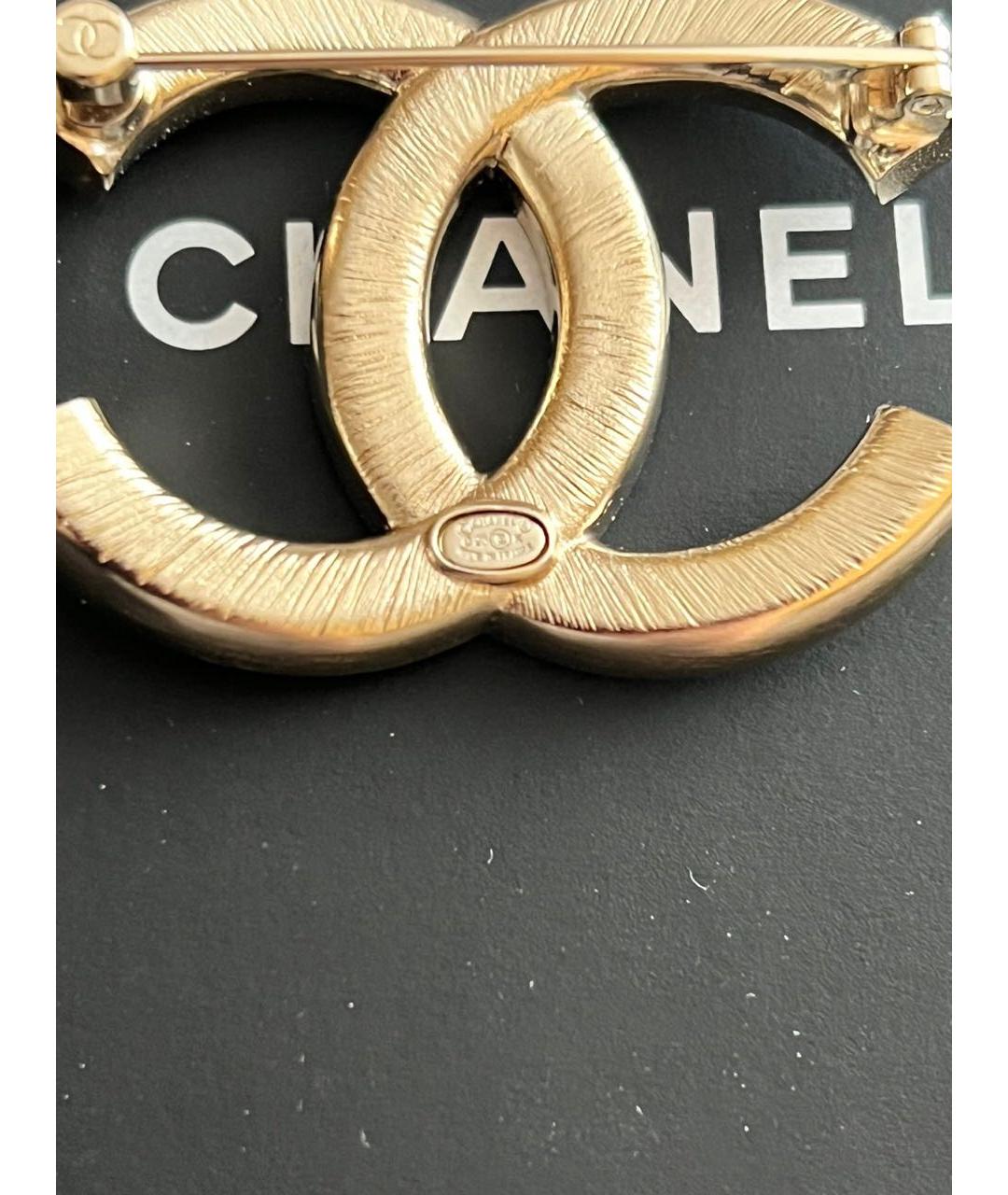 CHANEL Золотая металлическая булавка / брошь, фото 2