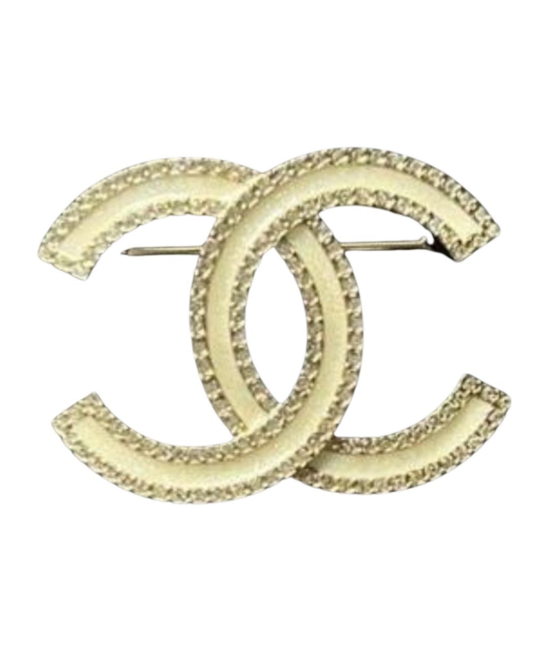 CHANEL Золотая металлическая булавка / брошь, фото 1