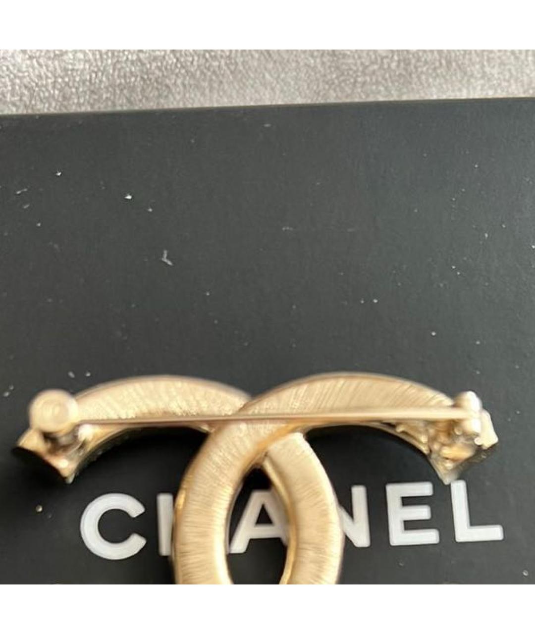 CHANEL Золотая металлическая булавка / брошь, фото 4