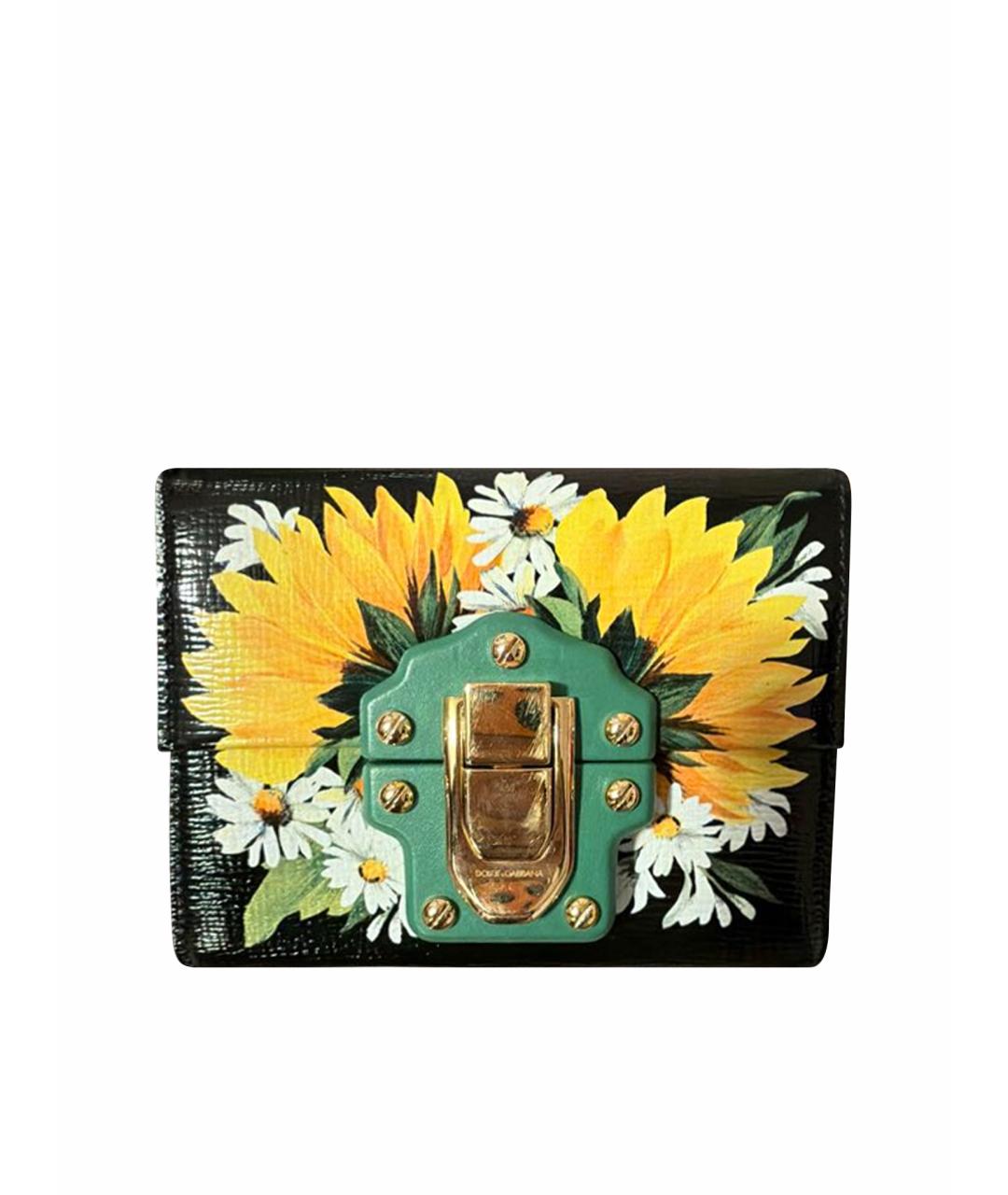 DOLCE&GABBANA Черная кожаная сумка через плечо, фото 1