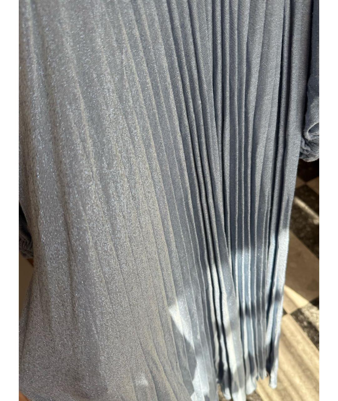 ELISABETTA FRANCHI Голубое вискозное вечернее платье, фото 4