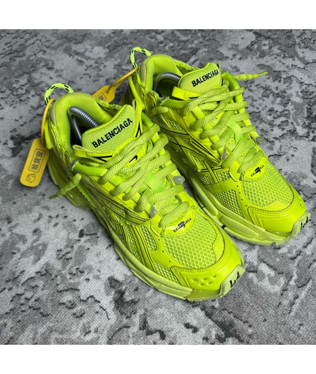 BALENCIAGA Зеленые низкие кроссовки / кеды, фото 7