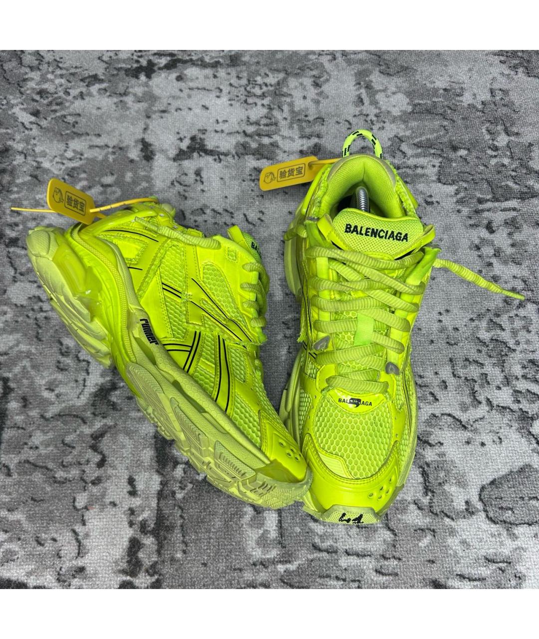 BALENCIAGA Зеленые низкие кроссовки / кеды, фото 5