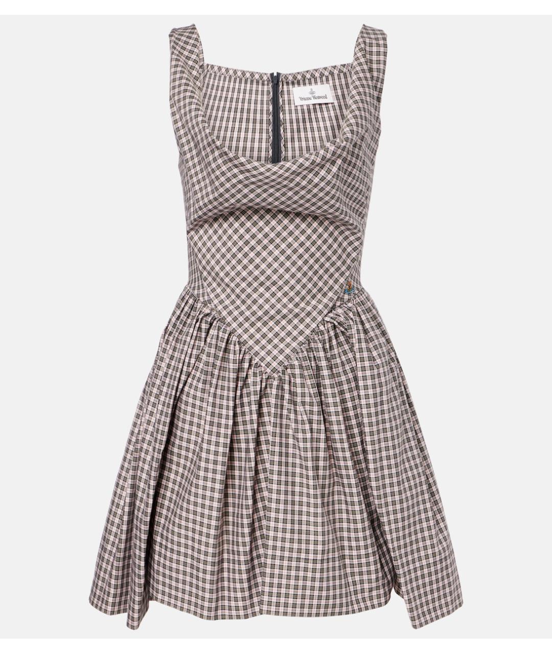 VIVIENNE WESTWOOD Мульти хлопковое коктейльное платье, фото 6