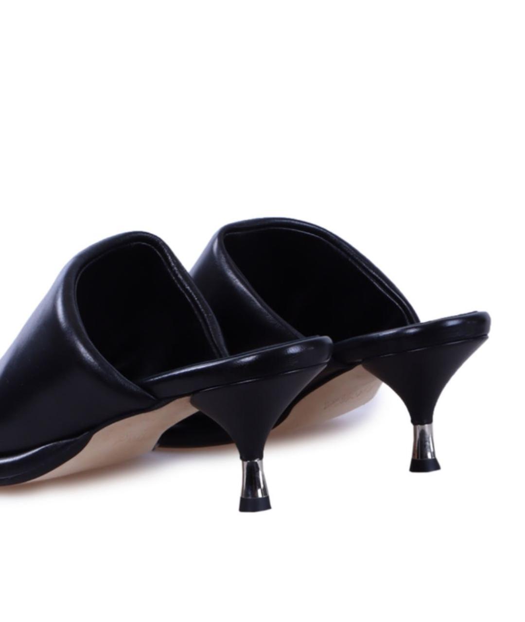 ERIKA CAVALLINI Черные кожаные мюли, фото 5