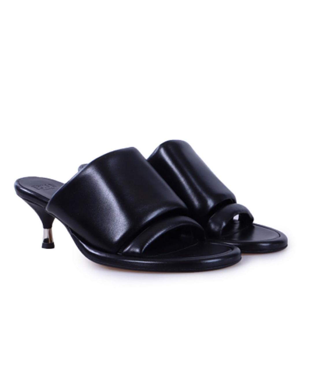 ERIKA CAVALLINI Черные кожаные мюли, фото 2