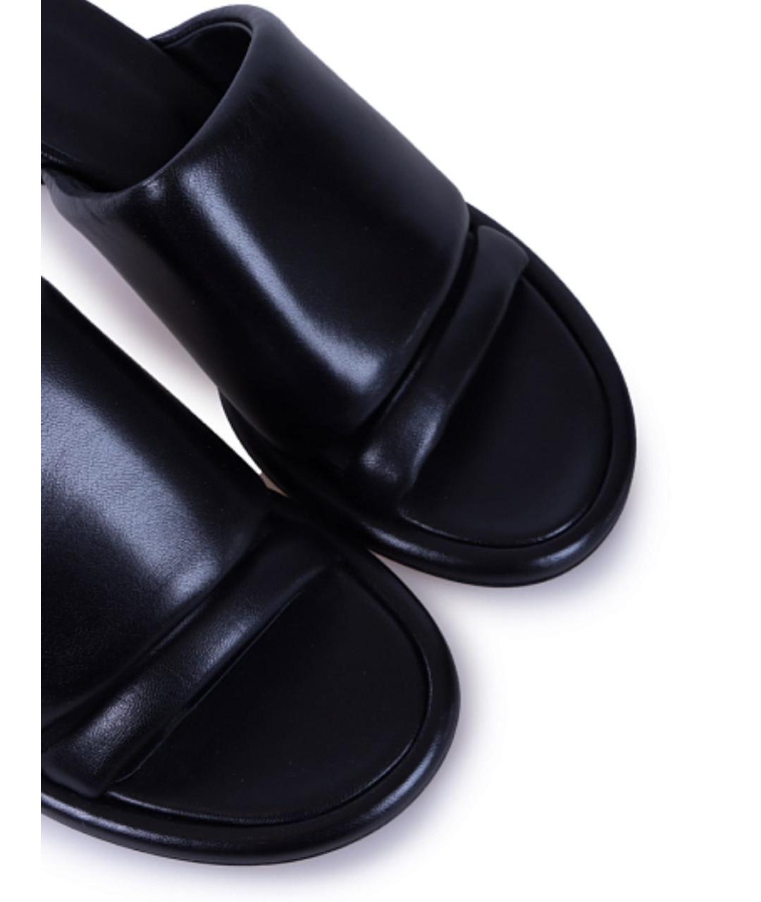 ERIKA CAVALLINI Черные кожаные мюли, фото 3