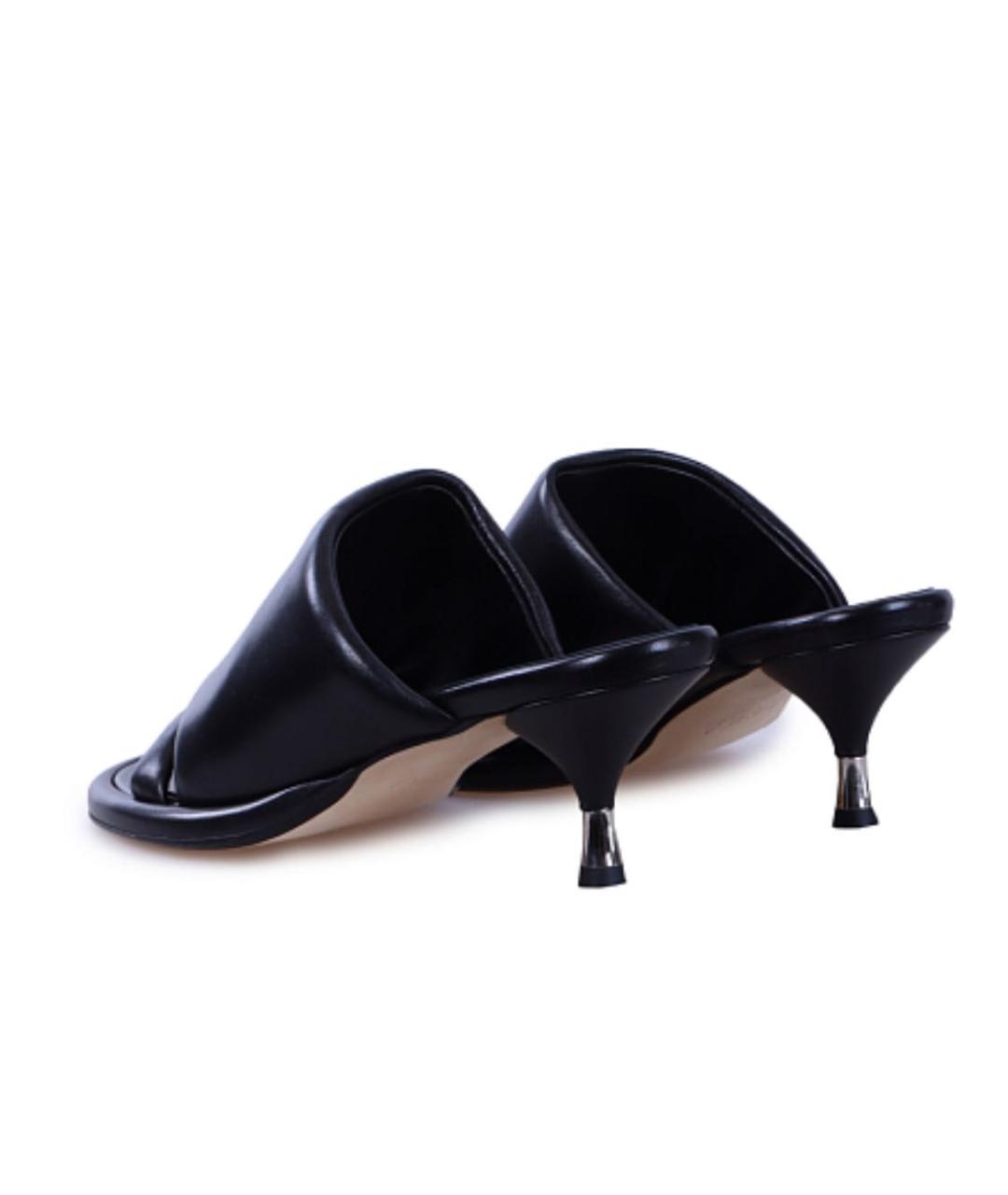 ERIKA CAVALLINI Черные кожаные мюли, фото 4