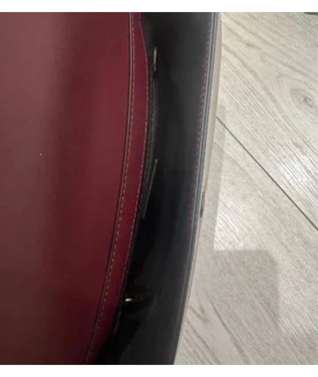 KARL LAGERFELD Бордовая кожаная сумка через плечо, фото 4