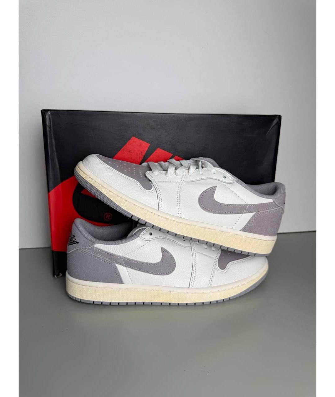 JORDAN Бежевые замшевые низкие кроссовки / кеды, фото 3