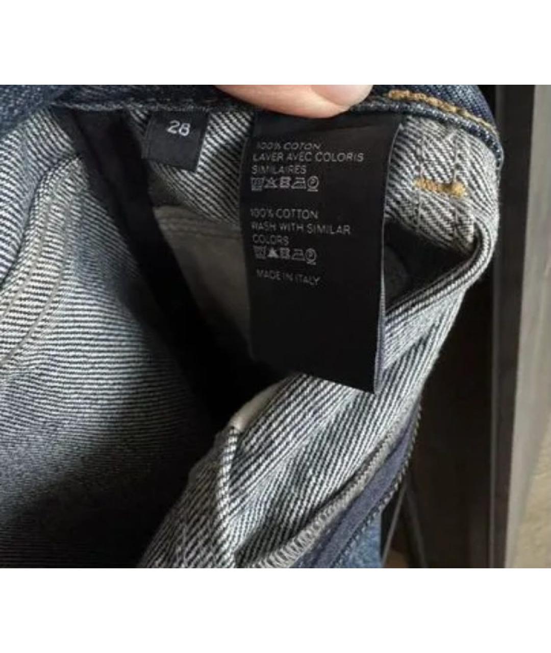 CELINE Темно-синяя хлопковая юбка миди, фото 6