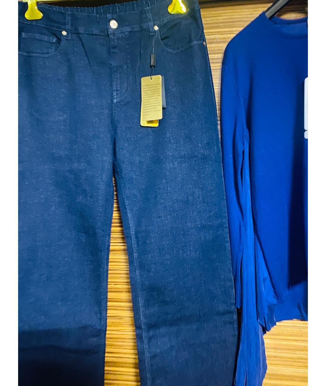 ESCADA Синий хлопко-эластановый костюм с брюками, фото 6