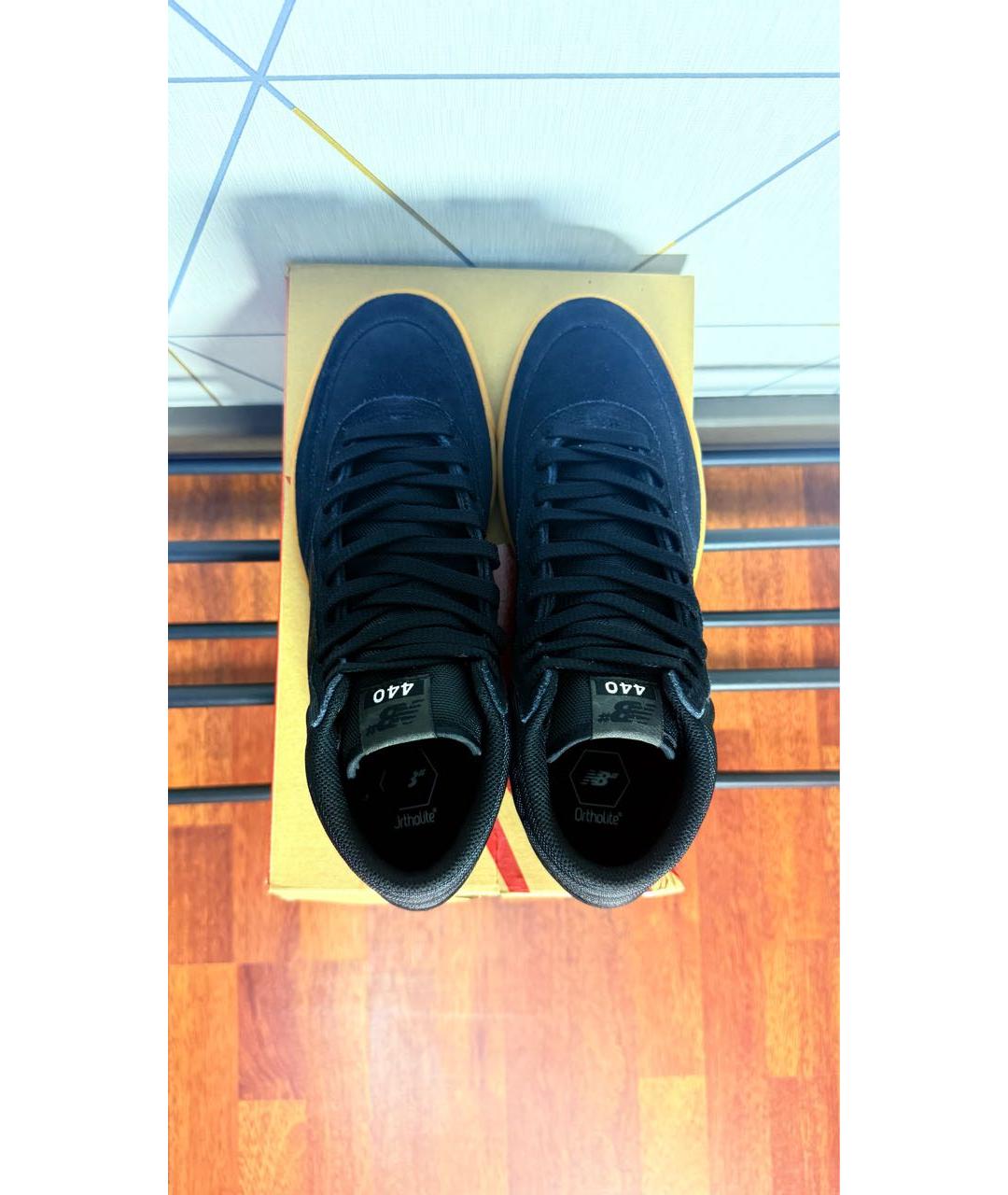 NEW BALANCE Черные замшевые высокие кроссовки / кеды, фото 3