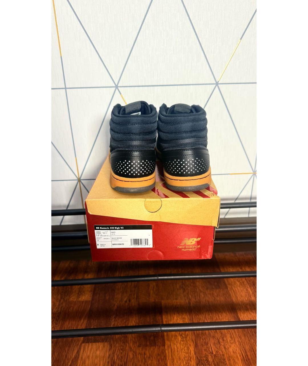 NEW BALANCE Черные замшевые высокие кроссовки / кеды, фото 4