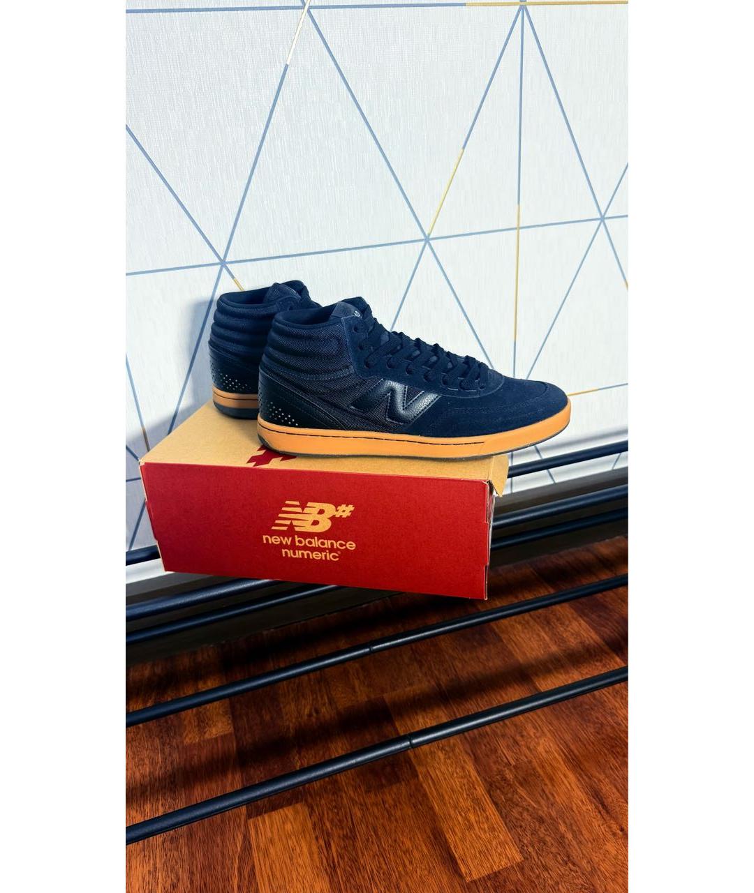 NEW BALANCE Черные замшевые высокие кроссовки / кеды, фото 5