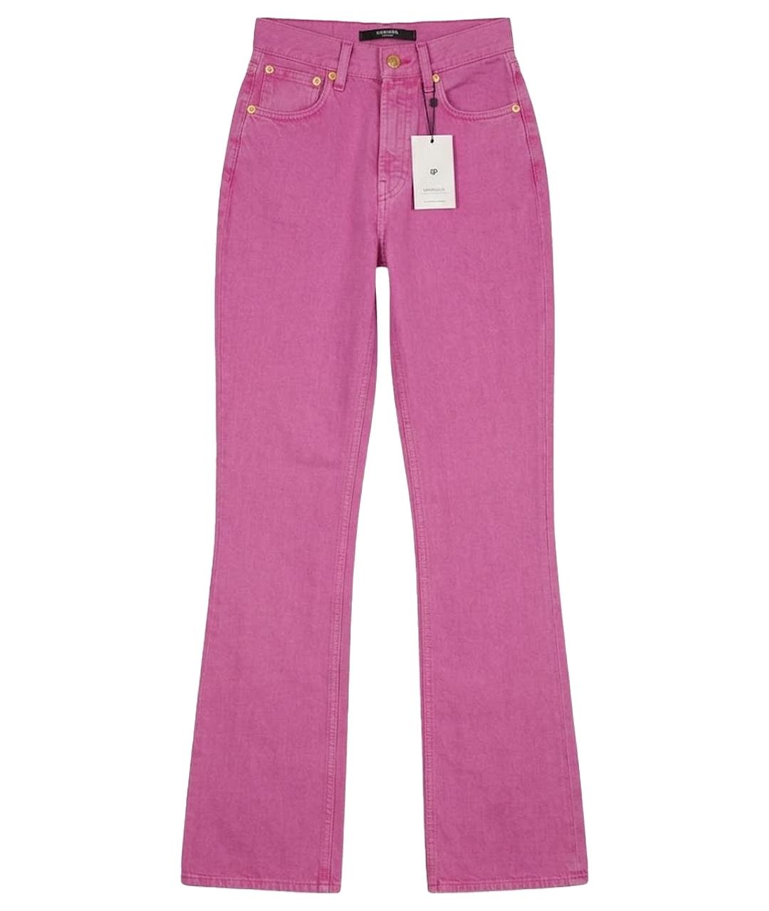 JACQUEMUS Розовые хлопковые прямые джинсы, фото 1