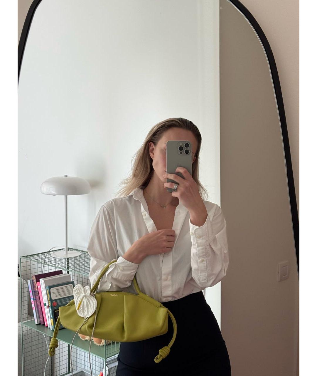 LOEWE Салатовая кожаная сумка через плечо, фото 7