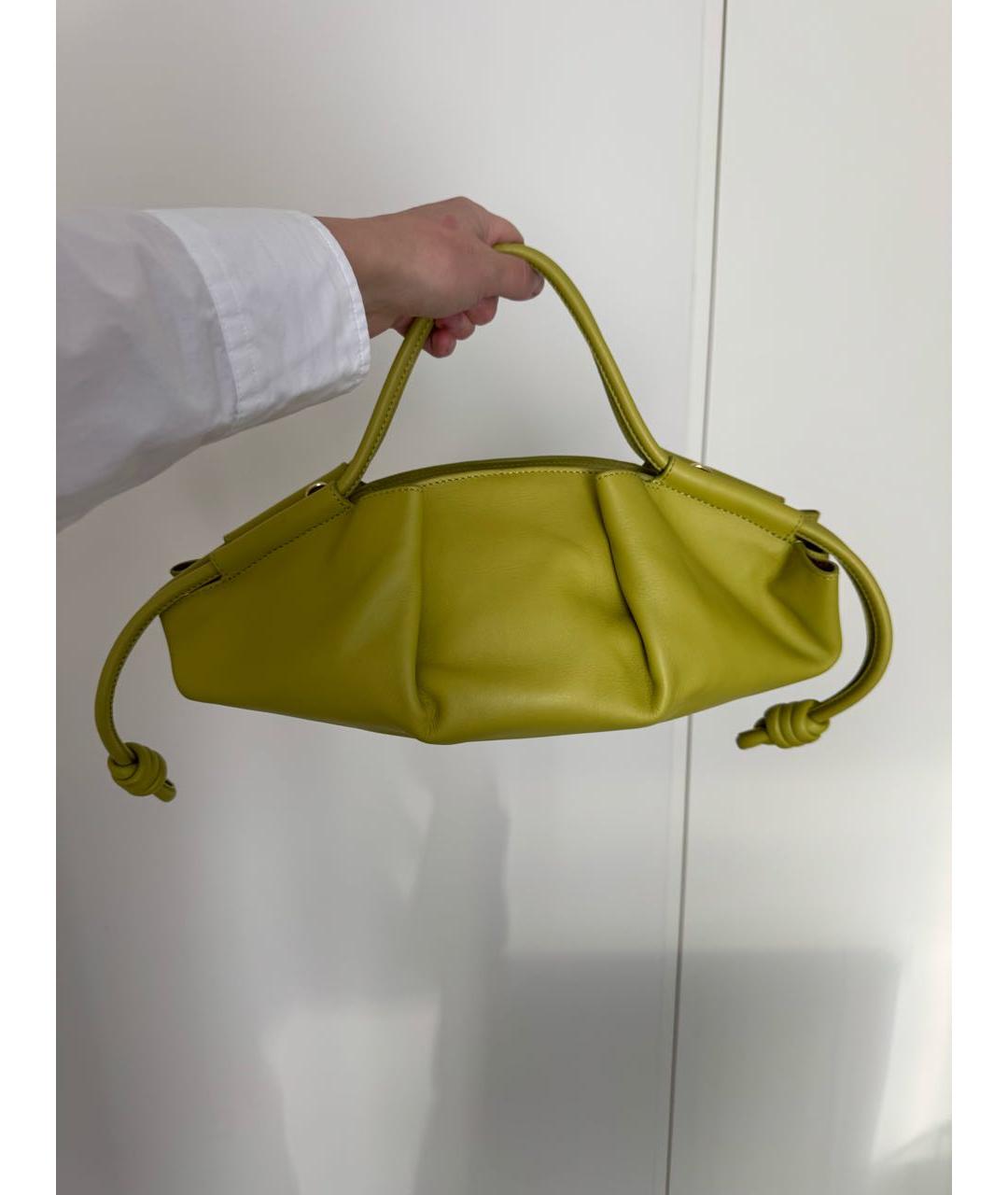 LOEWE Салатовая кожаная сумка через плечо, фото 3