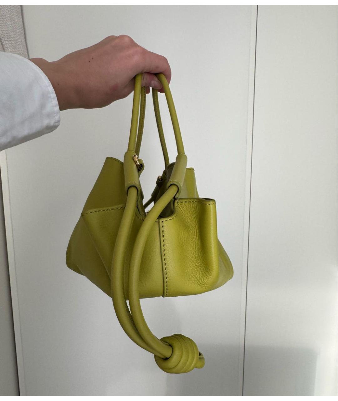 LOEWE Салатовая кожаная сумка через плечо, фото 2