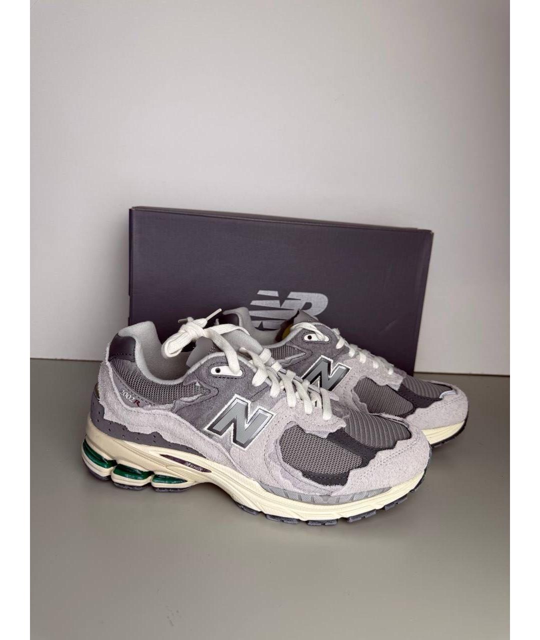 NEW BALANCE Антрацитовые замшевые низкие кроссовки / кеды, фото 5