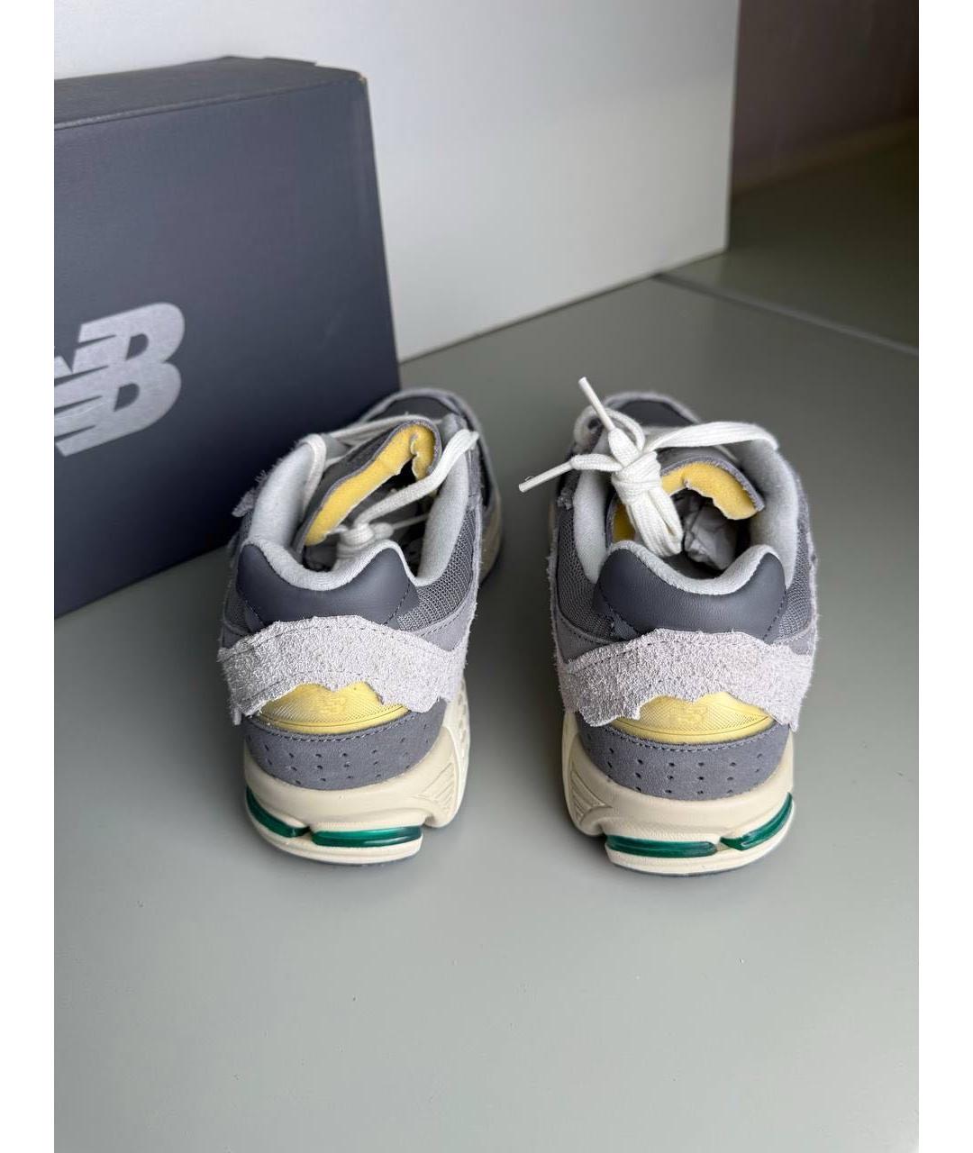 NEW BALANCE Антрацитовые замшевые низкие кроссовки / кеды, фото 3