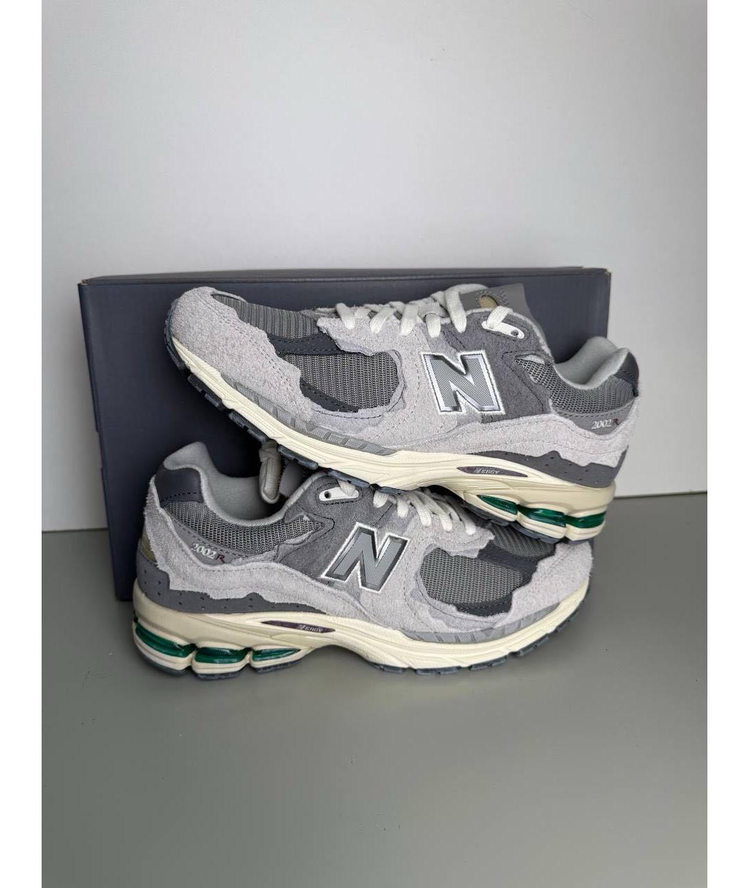 NEW BALANCE Антрацитовые замшевые низкие кроссовки / кеды, фото 4