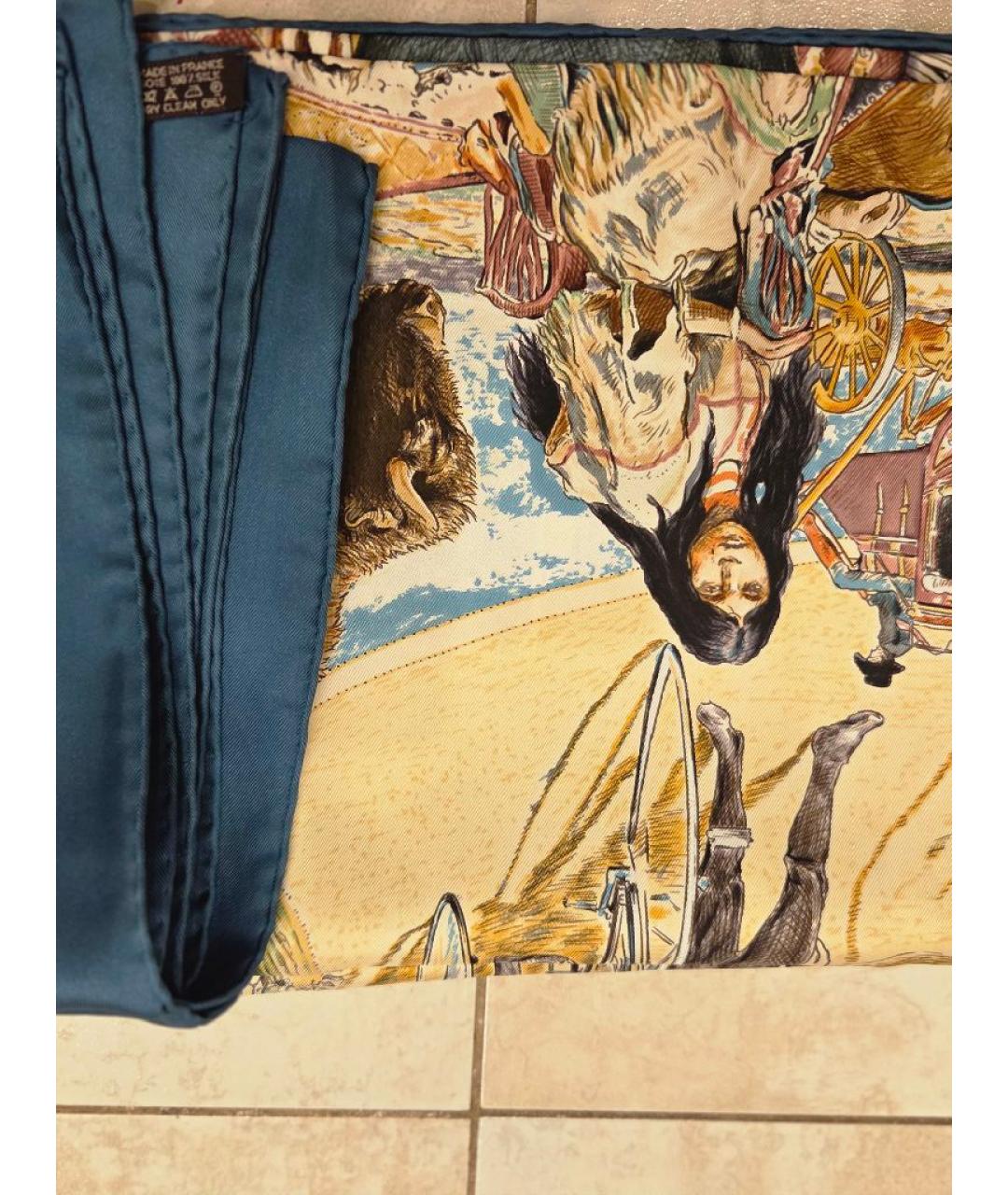 HERMES Мульти шелковый платок, фото 3