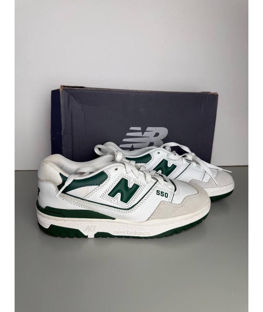 NEW BALANCE Зеленые замшевые низкие кроссовки / кеды, фото 3