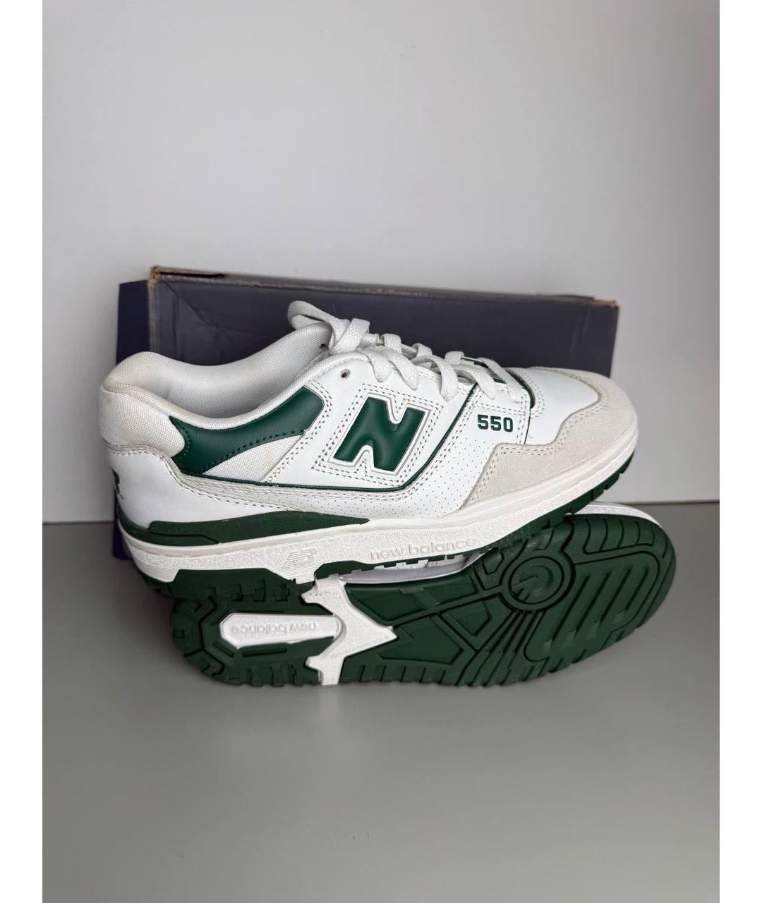 NEW BALANCE Зеленые замшевые низкие кроссовки / кеды, фото 5