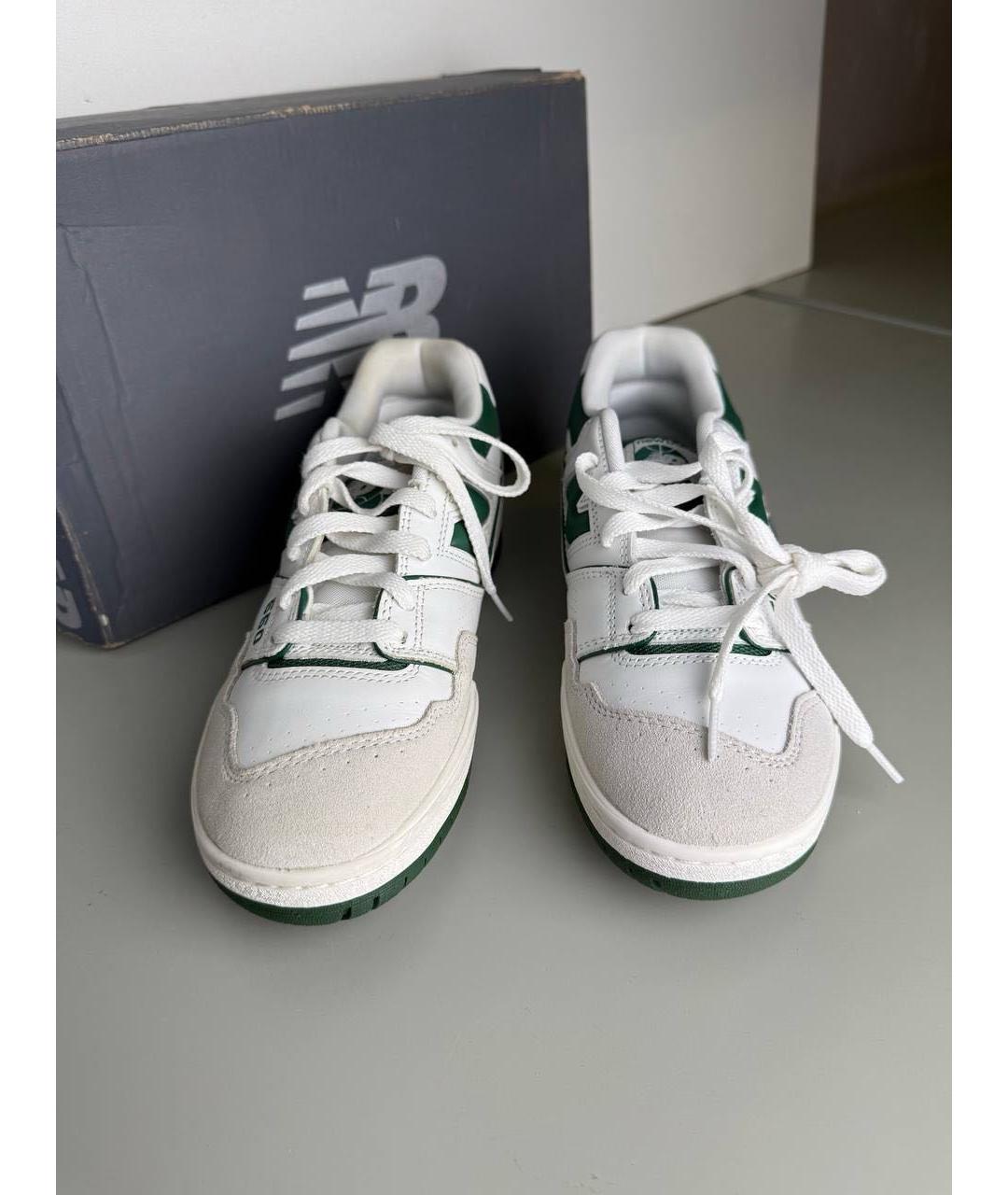 NEW BALANCE Зеленые замшевые низкие кроссовки / кеды, фото 2