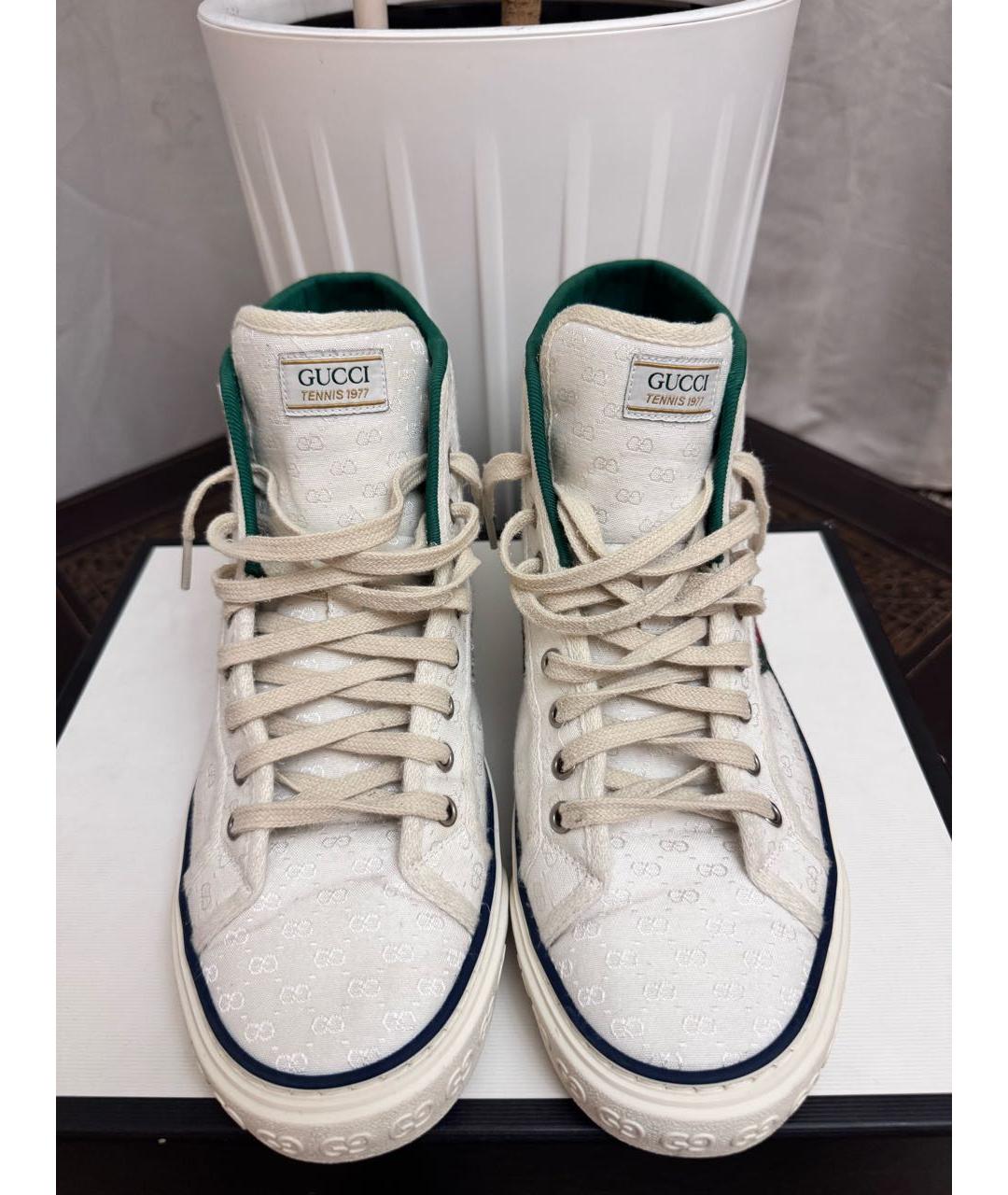 GUCCI Белые высокие кроссовки / кеды, фото 2