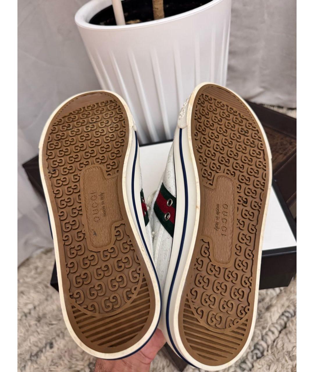 GUCCI Белые высокие кроссовки / кеды, фото 5