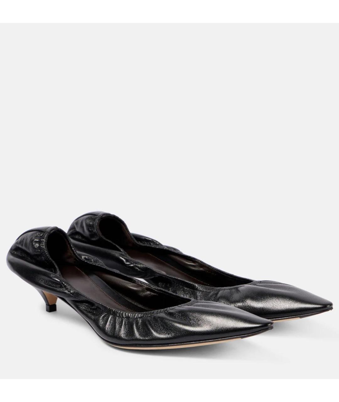 THE ROW Черные кожаные туфли, фото 4