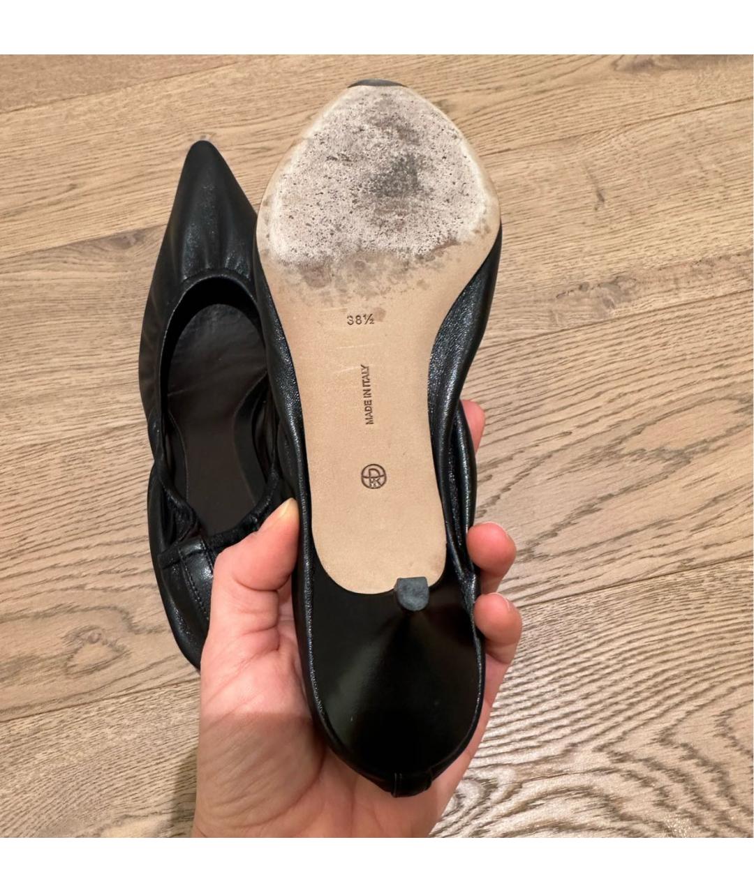 THE ROW Черные кожаные туфли, фото 6