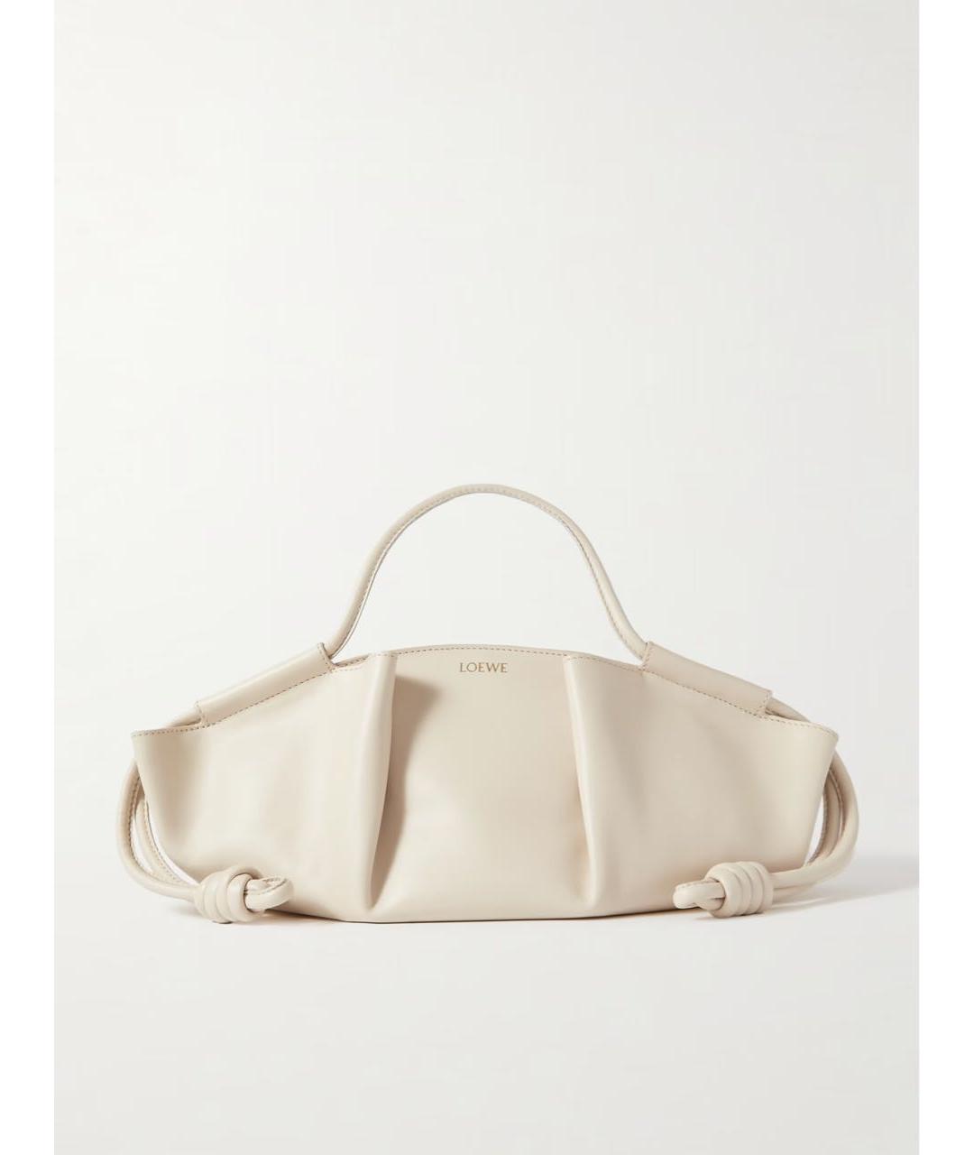 LOEWE Бежевая кожаная сумка через плечо, фото 9