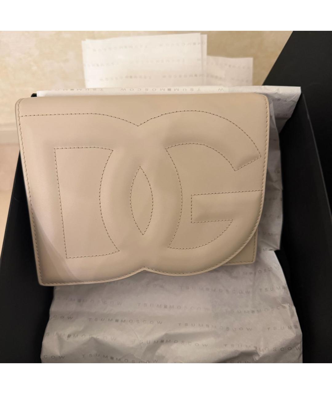 DOLCE&GABBANA Бежевая сумка через плечо, фото 3