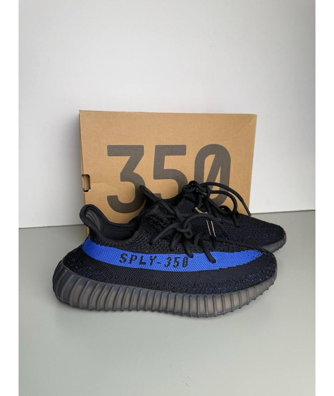 ADIDAS YEEZY Черные текстильные низкие кроссовки / кеды, фото 5