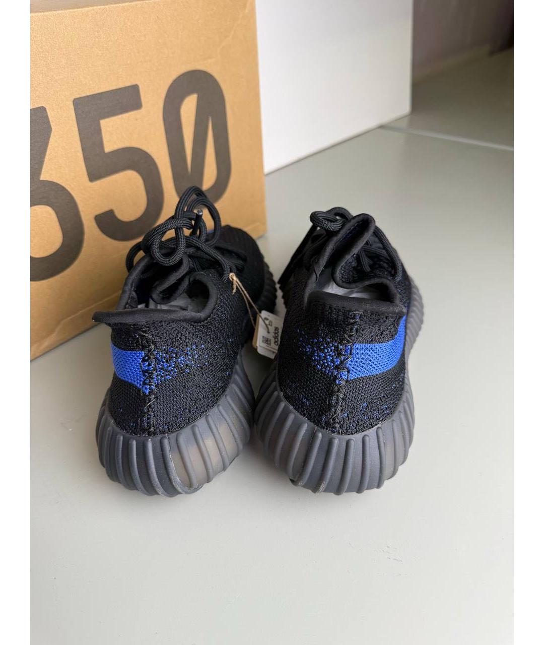 ADIDAS YEEZY Черные текстильные низкие кроссовки / кеды, фото 4