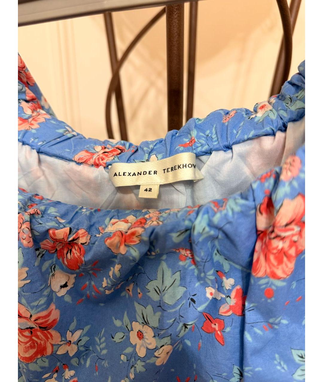 ALEXANDER TEREKHOV Голубой хлопковый сарафан, фото 4