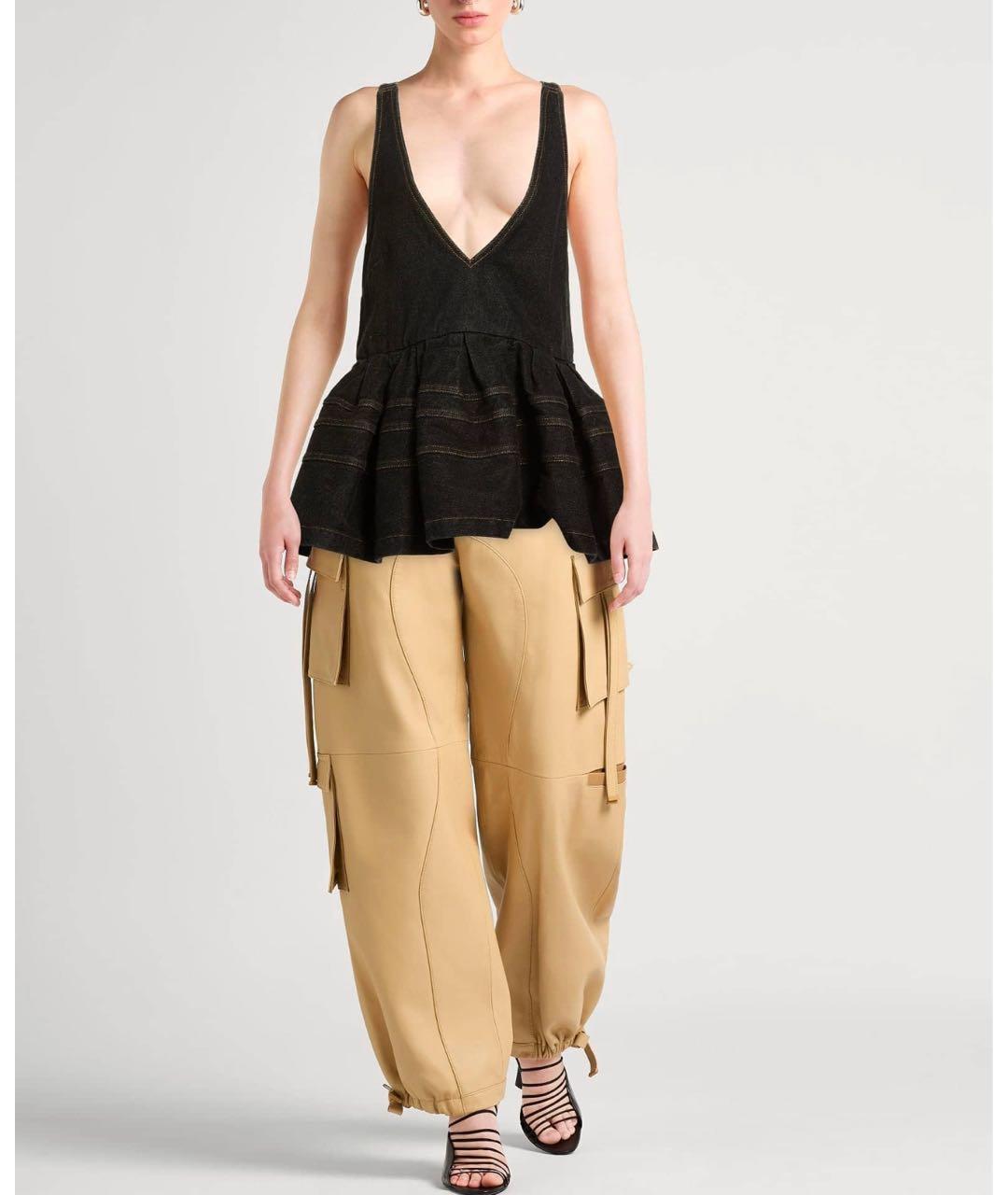 MARQUES' ALMEIDA Темно-синяя хлопковая блузы, фото 4