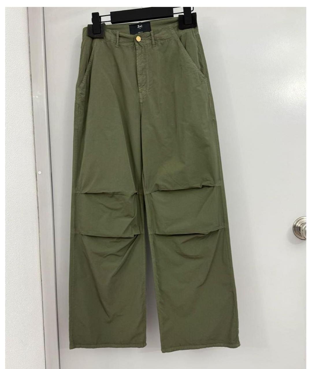 3X1 Хаки хлопковые прямые брюки, фото 6