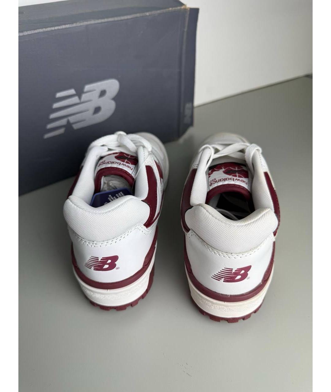 NEW BALANCE Белые кожаные низкие кроссовки / кеды, фото 4